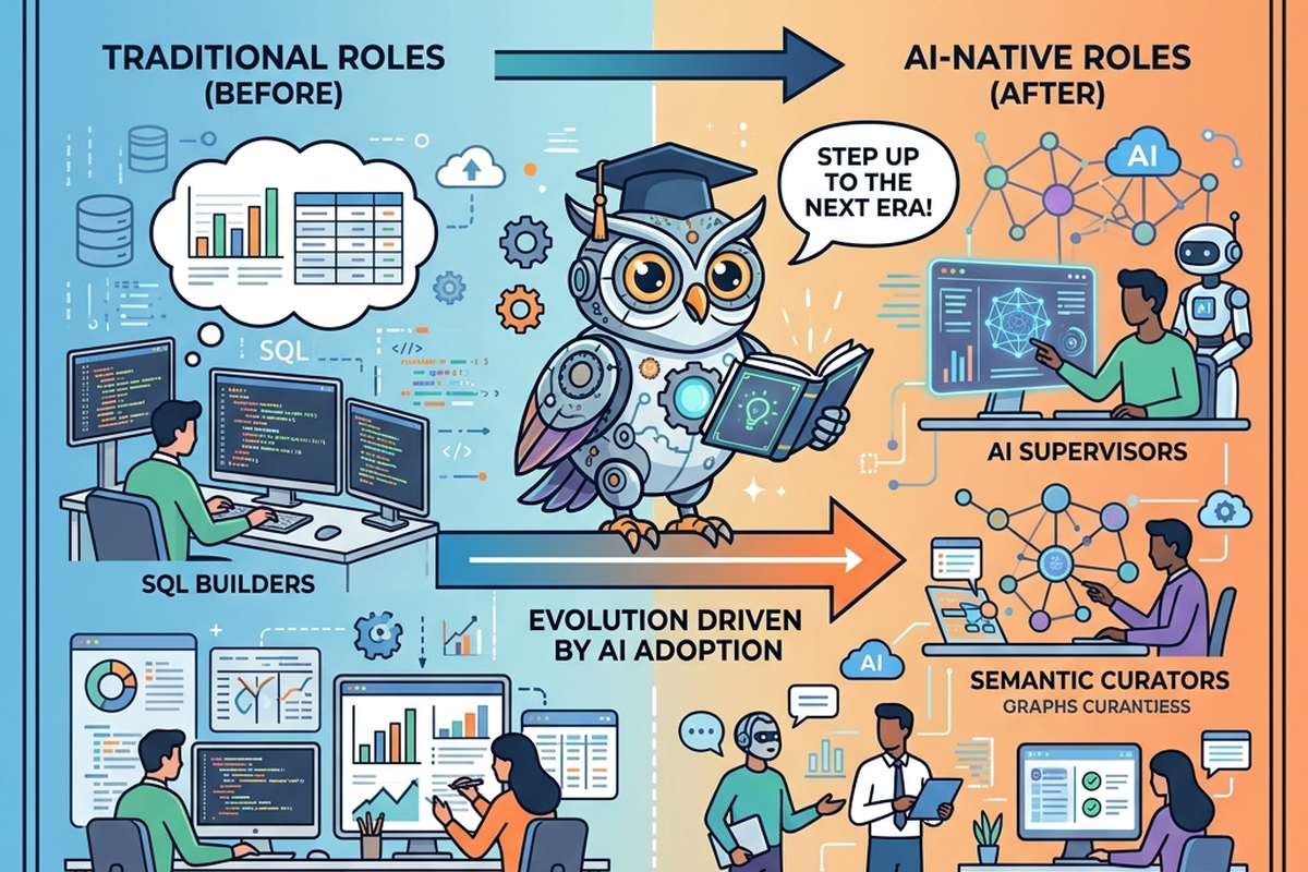 Supporting diagram for Designing the Analytics Org Around AI: Architecture Is Also a People Problem