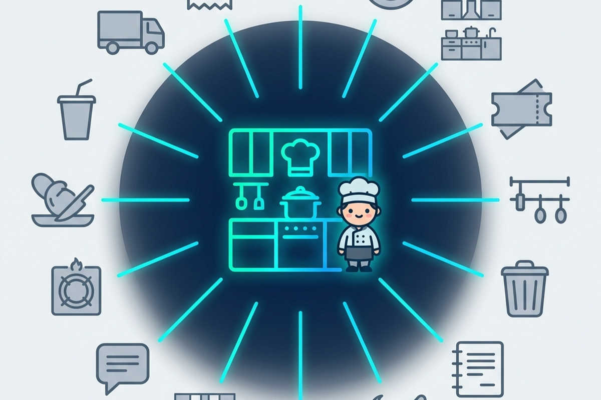 Supporting diagram for The Whole Kitchen, Running Itself