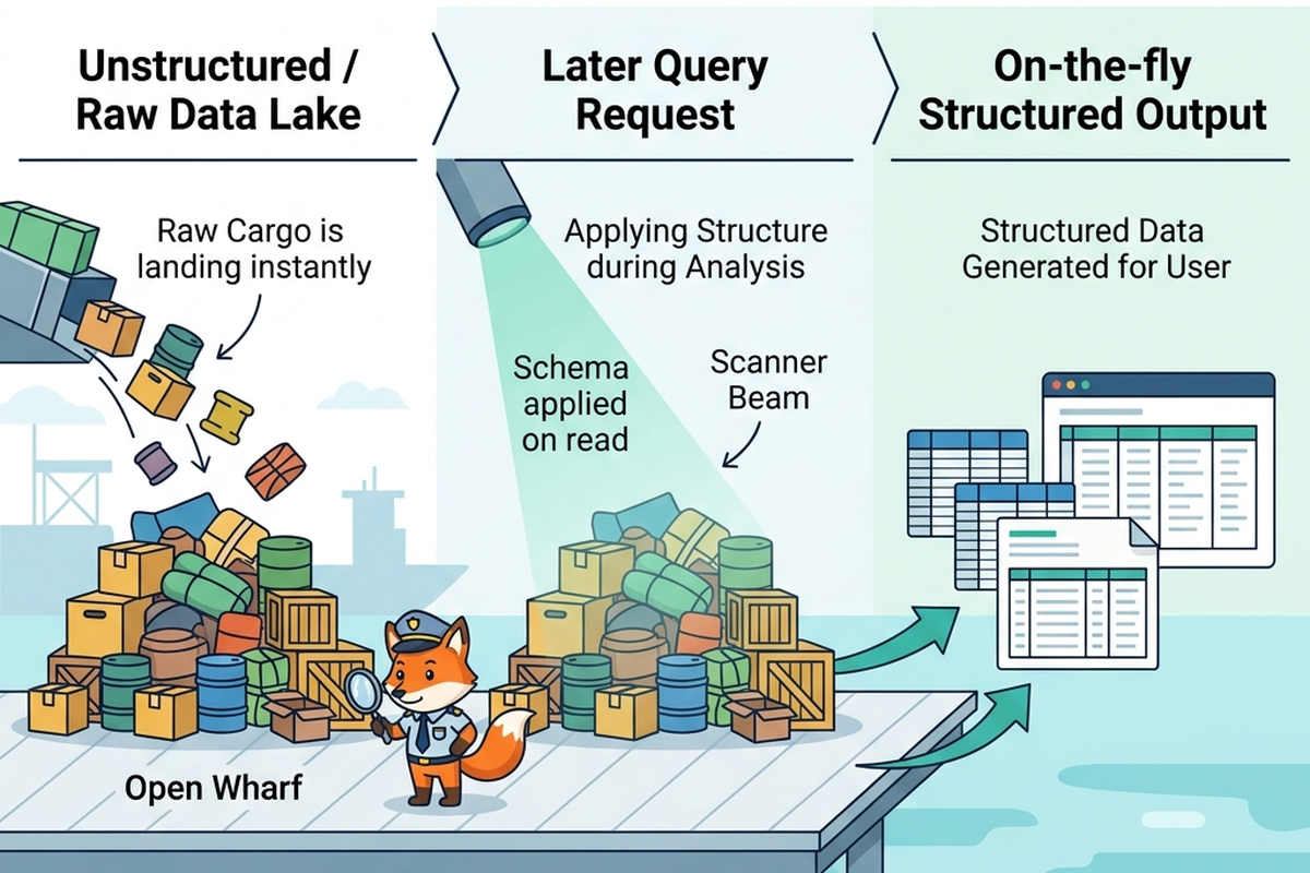 Supporting diagram for Cargo Dropped at the Wharf